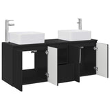 vidaXL Badkamerkast set 3 st Wit 49,5 x 41 x 63 cm Bewerkt hout