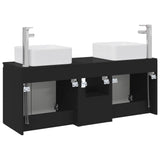 vidaXL Badkamerkast set 3 st Wit 49,5 x 41 x 63 cm Bewerkt hout