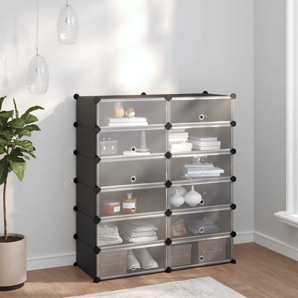 vidaXL Schoenenrek 93x36,5x140 cm polypropeen transparant
