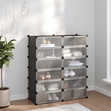 vidaXL Schoenenrek 93x36,5x140 cm polypropeen transparant