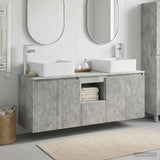 vidaXL Badkamerkast set 3 st Wit 49,5 x 41 x 63 cm Bewerkt hout