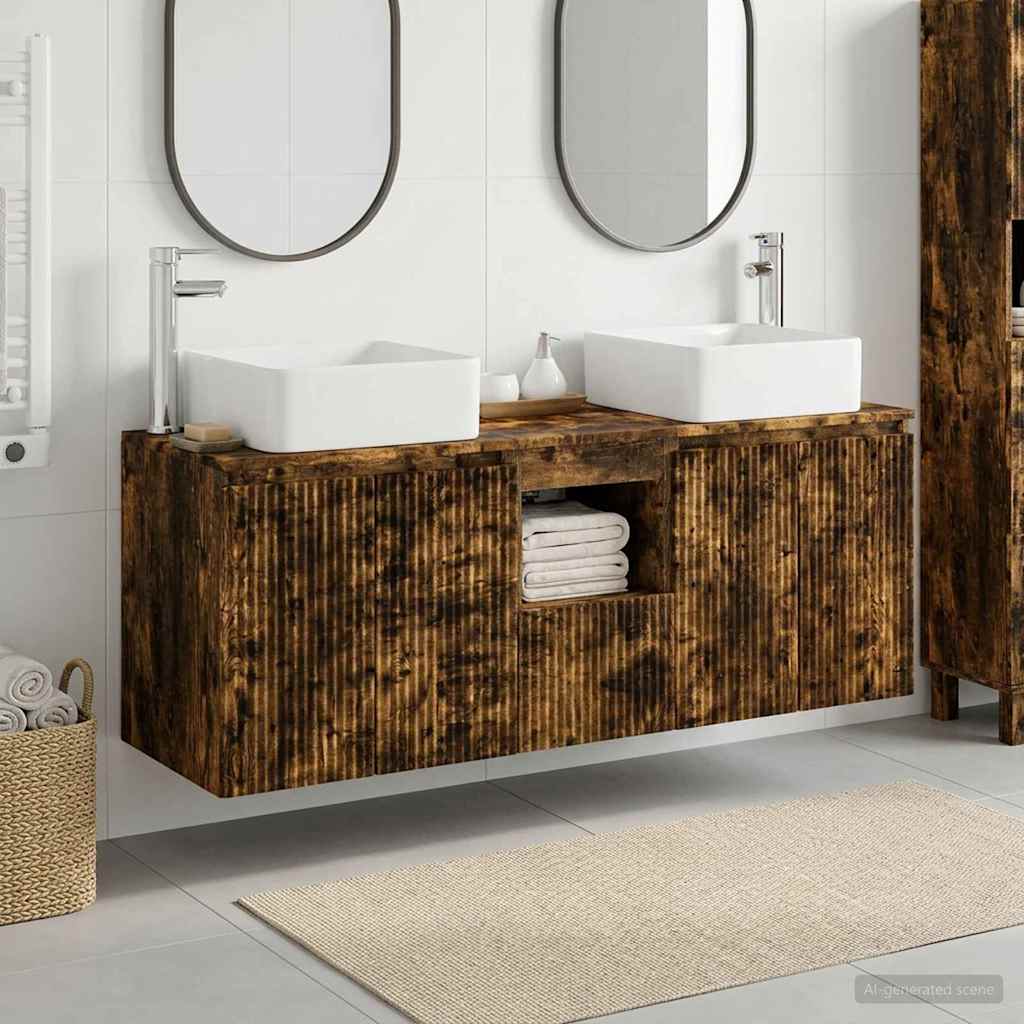 vidaXL Badkamerkast set 3 st Wit 49,5 x 41 x 63 cm Bewerkt hout