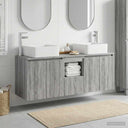 vidaXL Badkamerkast set 3 st Wit 49,5 x 41 x 63 cm Bewerkt hout