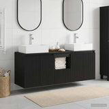 vidaXL Badkamerkast set 3 st Wit 49,5 x 41 x 62,5 cm Bewerkt hout