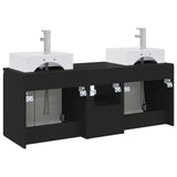 vidaXL Badkamerkast set 3 st Wit 49,5 x 41 x 62,5 cm Bewerkt hout