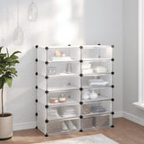 vidaXL Schoenenrek 93x36,5x140 cm polypropeen transparant