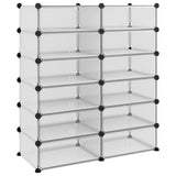 vidaXL Schoenenrek 93x36,5x140 cm polypropeen transparant
