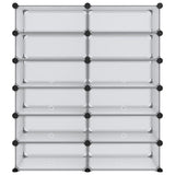 vidaXL Schoenenrek 93x36,5x140 cm polypropeen transparant
