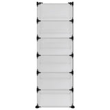 vidaXL Schoenenrek 93x36,5x140 cm polypropeen transparant