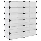 vidaXL Schoenenrek 93x36,5x140 cm polypropeen transparant