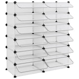 vidaXL Schoenenrek 93x36,5x140 cm polypropeen transparant