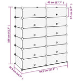 vidaXL Schoenenrek 93x36,5x140 cm polypropeen transparant