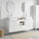 vidaXL Badkamerkast set 3 st Wit 49,5 x 41 x 62,5 cm Bewerkt hout