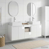 vidaXL Badkamerkast set 3 st Wit 49,5 x 41 x 62,5 cm Bewerkt hout