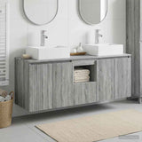 vidaXL Badkamerkast set 3 st Wit 49,5 x 41 x 62,5 cm Bewerkt hout