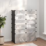 vidaXL Schoenenrek 93x36,5x140 cm polypropeen transparant