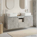 vidaXL Badkamerkast set 3 st Wit 53 x 35 x 63 cm Bewerkt hout