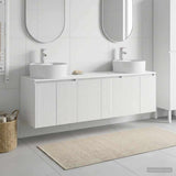 vidaXL Badkamerkast set 3 st Wit 49,5 x 44,5 x 65 cm Bewerkt hout