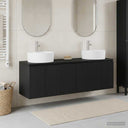 vidaXL Badkamerkast set 3 st Wit 49,5 x 44,5 x 65 cm Bewerkt hout
