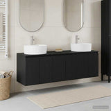vidaXL Badkamerkast set 3 st Wit 49,5 x 44,5 x 65 cm Bewerkt hout