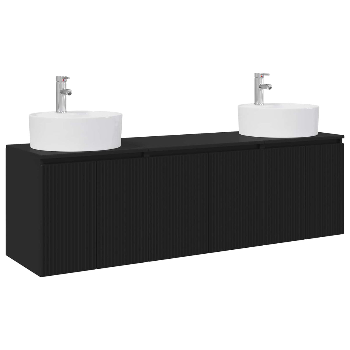 vidaXL Badkamerkast set 3 st Wit 49,5 x 44,5 x 65 cm Bewerkt hout
