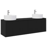 vidaXL Badkamerkast set 3 st Wit 49,5 x 44,5 x 65 cm Bewerkt hout