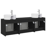 vidaXL Badkamerkast set 3 st Wit 49,5 x 44,5 x 65 cm Bewerkt hout