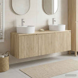vidaXL Badkamerkast set 3 st Wit 49,5 x 44,5 x 65 cm Bewerkt hout