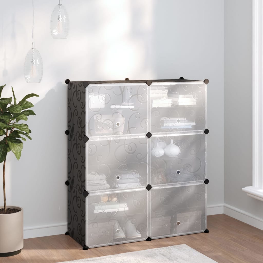 vidaXL Schoenenrek 93x36,5x140 cm polypropeen transparant