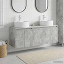 vidaXL Badkamerkast set 3 st Wit 49,5 x 44,5 x 65 cm Bewerkt hout