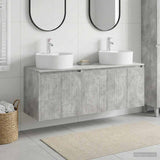 vidaXL Badkamerkast set 3 st Wit 49,5 x 44,5 x 65 cm Bewerkt hout