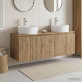 vidaXL Badkamerkast set 3 st Wit 49,5 x 44,5 x 65 cm Bewerkt hout