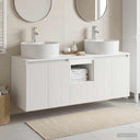 vidaXL Badkamerkast set 3 st Wit 49,5 x 44,5 x 65 cm Bewerkt hout