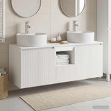 vidaXL Badkamerkast set 3 st Wit 49,5 x 44,5 x 65 cm Bewerkt hout