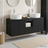 vidaXL Badkamerkast set 3 st Wit 49,5 x 44,5 x 65 cm Bewerkt hout