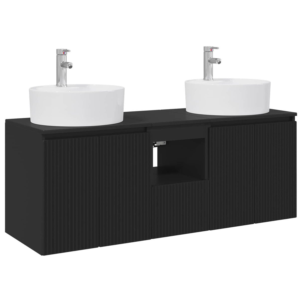 vidaXL Badkamerkast set 3 st Wit 49,5 x 44,5 x 65 cm Bewerkt hout