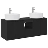 vidaXL Badkamerkast set 3 st Wit 49,5 x 44,5 x 65 cm Bewerkt hout