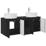 vidaXL Badkamerkast set 3 st Wit 49,5 x 44,5 x 65 cm Bewerkt hout