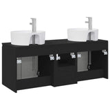 vidaXL Badkamerkast set 3 st Wit 49,5 x 44,5 x 65 cm Bewerkt hout