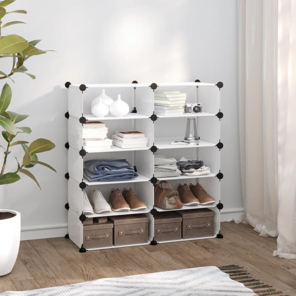 vidaXL Schoenenrek 93x36,5x140 cm polypropeen transparant