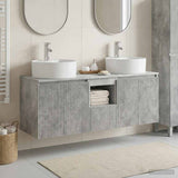 vidaXL Badkamerkast set 3 st Wit 49,5 x 44,5 x 65 cm Bewerkt hout