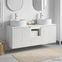 vidaXL Badkamerkast set 3 st Wit 49,5 x 44,5 x 65 cm Bewerkt hout