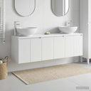 vidaXL Badkamerkast set 3 st Wit 49,5 x 44,5 x 65 cm Bewerkt hout