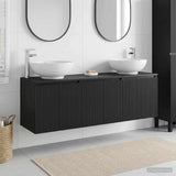 vidaXL Badkamerkast set 3 st Wit 49,5 x 44,5 x 65 cm Bewerkt hout