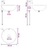 vidaXL Badkamerkast set 3 st Wit 49,5 x 44,5 x 65 cm Bewerkt hout