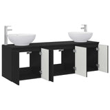vidaXL Badkamerkast set 3 st Wit 49,5 x 44,5 x 65 cm Bewerkt hout
