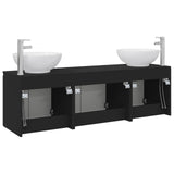vidaXL Badkamerkast set 3 st Wit 49,5 x 44,5 x 65 cm Bewerkt hout