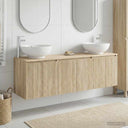 vidaXL Badkamerkast set 3 st Wit 49,5 x 44,5 x 65 cm Bewerkt hout