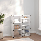 vidaXL Schoenenrek 93x36,5x140 cm polypropeen transparant