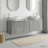 vidaXL Badkamerkast set 3 st Wit 49,5 x 44,5 x 65 cm Bewerkt hout